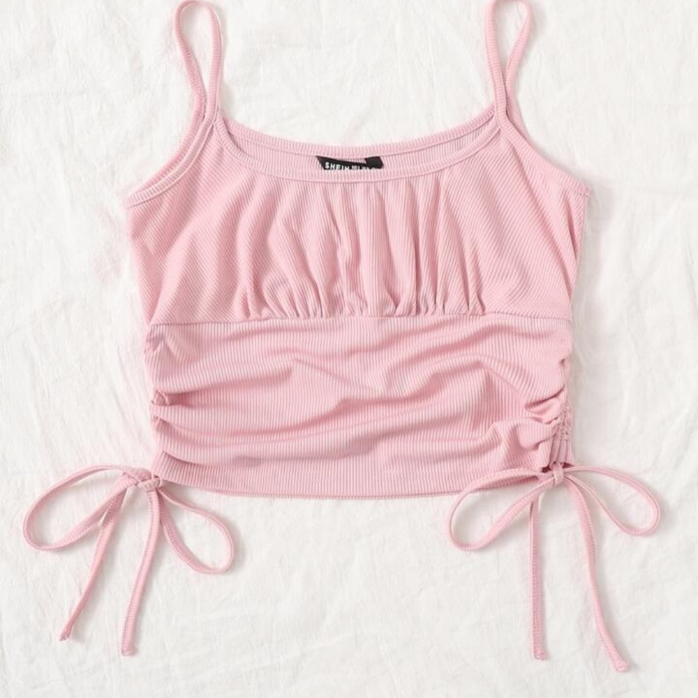 Drawstring Knot Side Cami Top